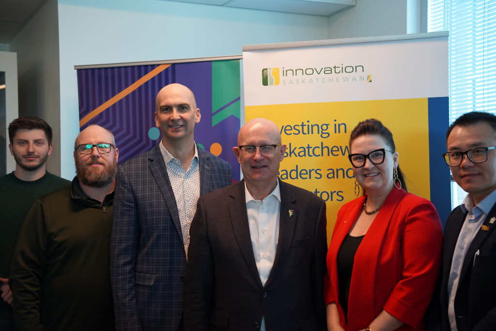 SAIF and AGF recipients with Minister Warren Kaeding at announcement event